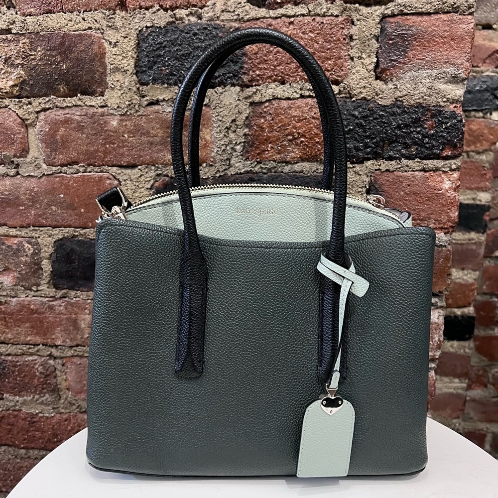 Kate Spade Margaux Medium Satchel in Deep Evergreen Multi